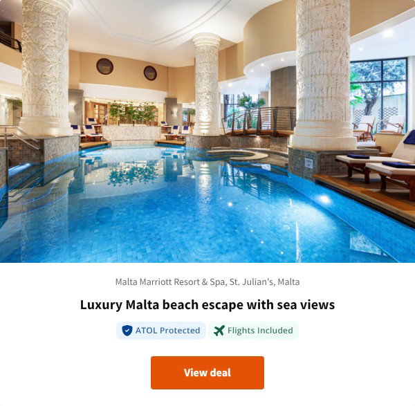 Luxury Malta beach escape with sea views