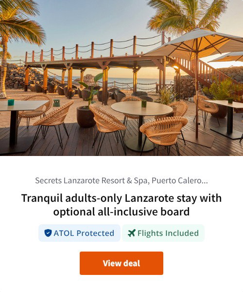 Tranquil adults-only Lanzarote stay with optional all-inclusive board