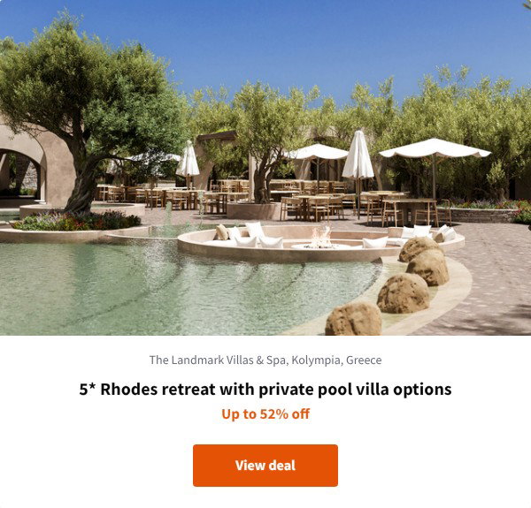 5* Rhodes retreat with private pool villa options