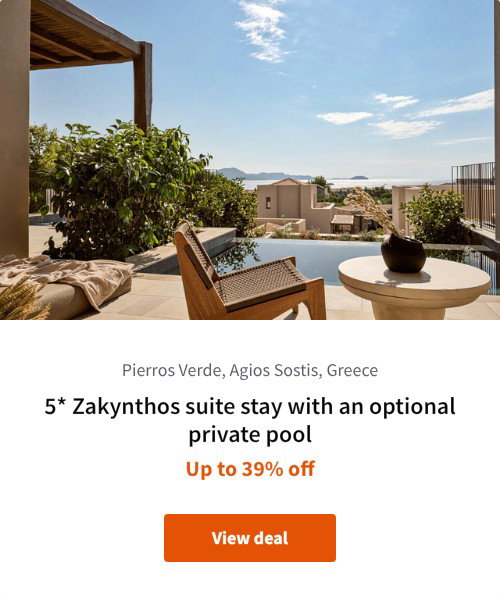 5* Zakynthos suite stay with an optional private pool