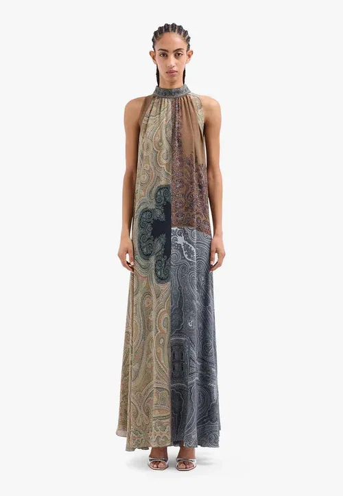 Brule Sleeveless Dress Silk