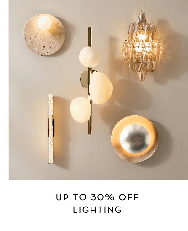 Lighting, up to 30% off