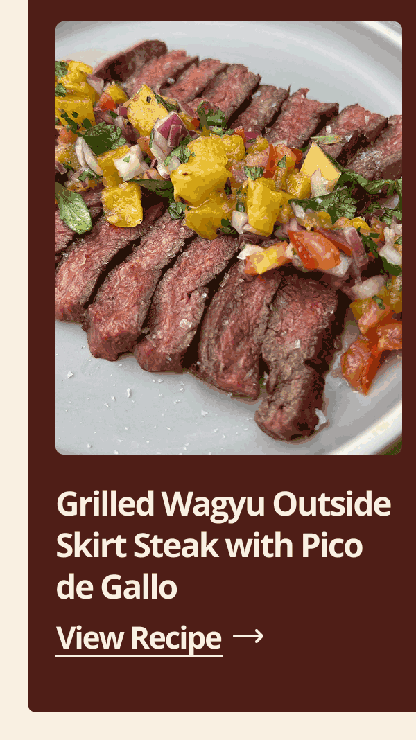 Grilled Wagyu Outside Skirt Steak with Charred Pineapple Pico de Gallo