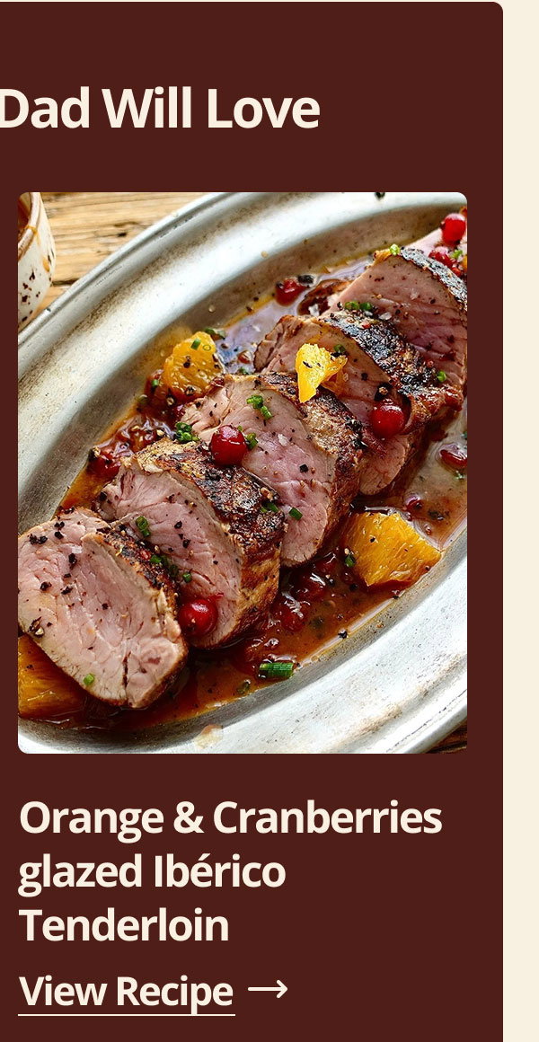Orange & Cranberries glazed Ibérico Tenderloin