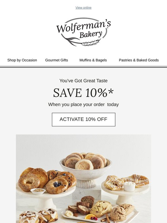 Get 10% off your purchase today!