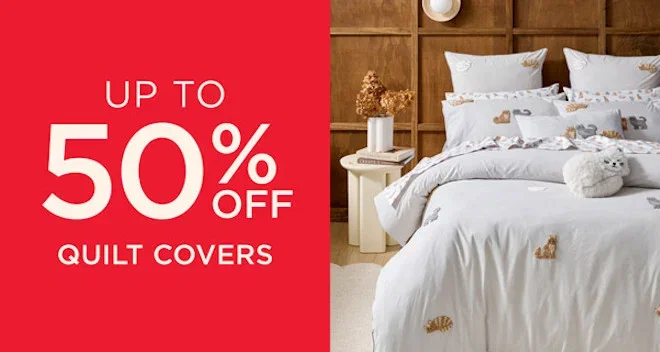 Up To 50% Off Quilt Covers
