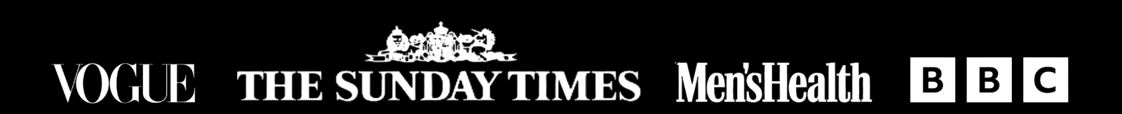 As Seen In Vogue, The Sunday Times, Men's Health, and the BBC