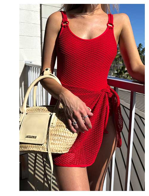 Red Swimwear Crochet