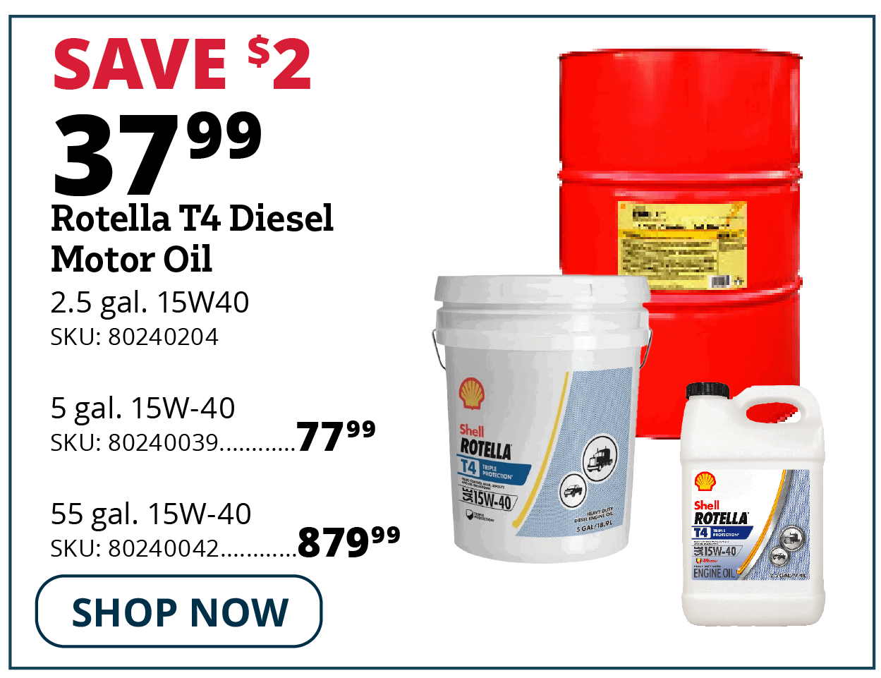 Rotella T-4 Diesel Motor Oil
