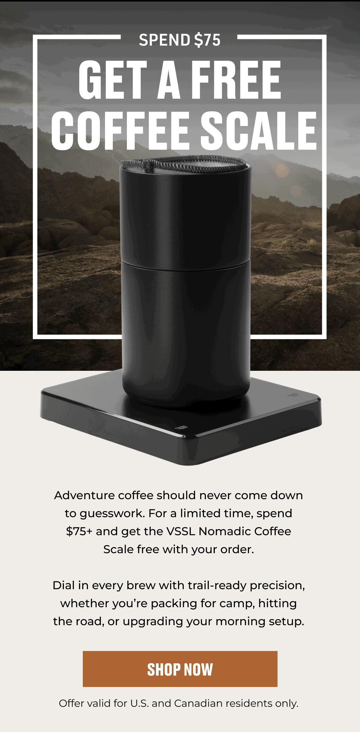 Spend $75 Get A Free Coffee Scale