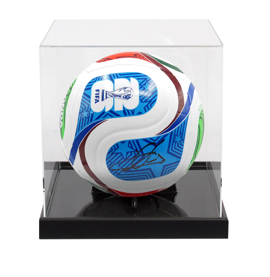 Iker Casillas Signed World Cup Football In Acrylic Case