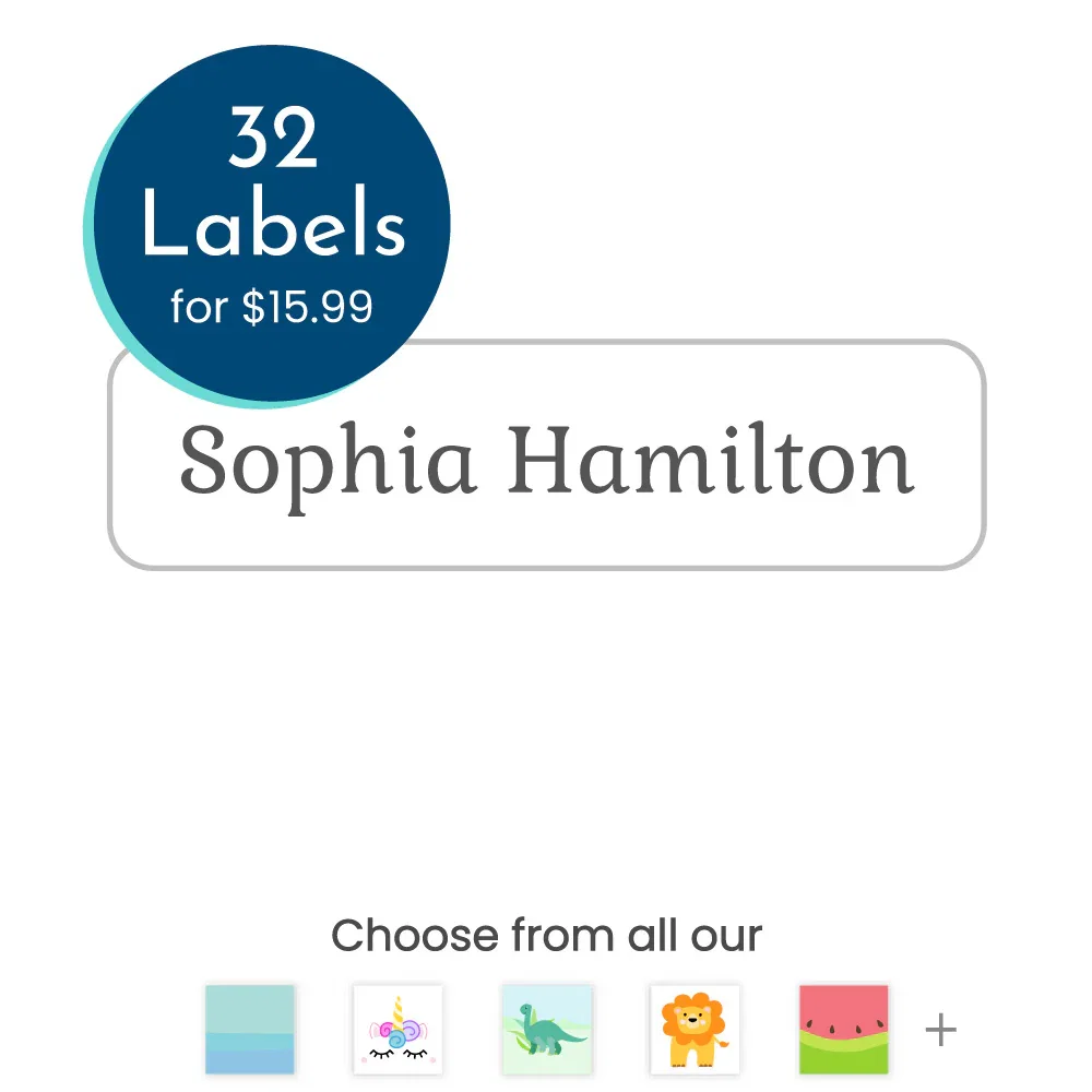 Image of Custom Sticker Name Labels - Half Order