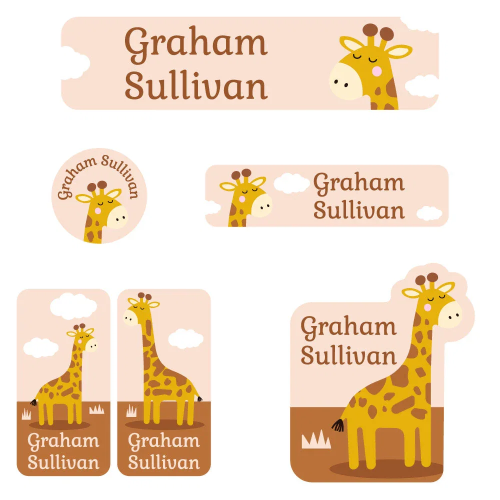 Image of Giraffe Daycare Labels Pack
