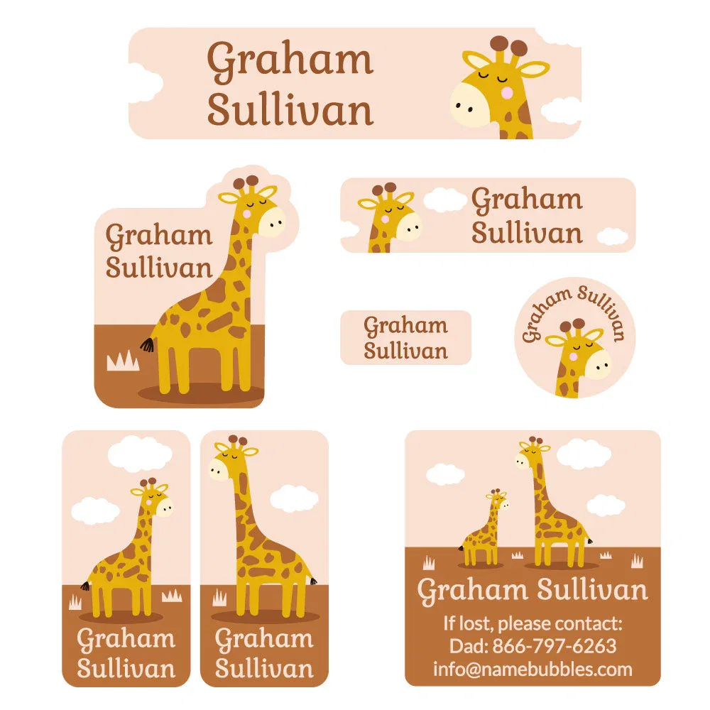 Image of Giraffe Mega Daycare Labels Pack