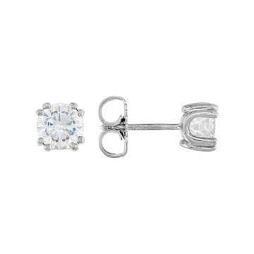Moissanite Platineve Stud Earrings 1.00ctw DEW