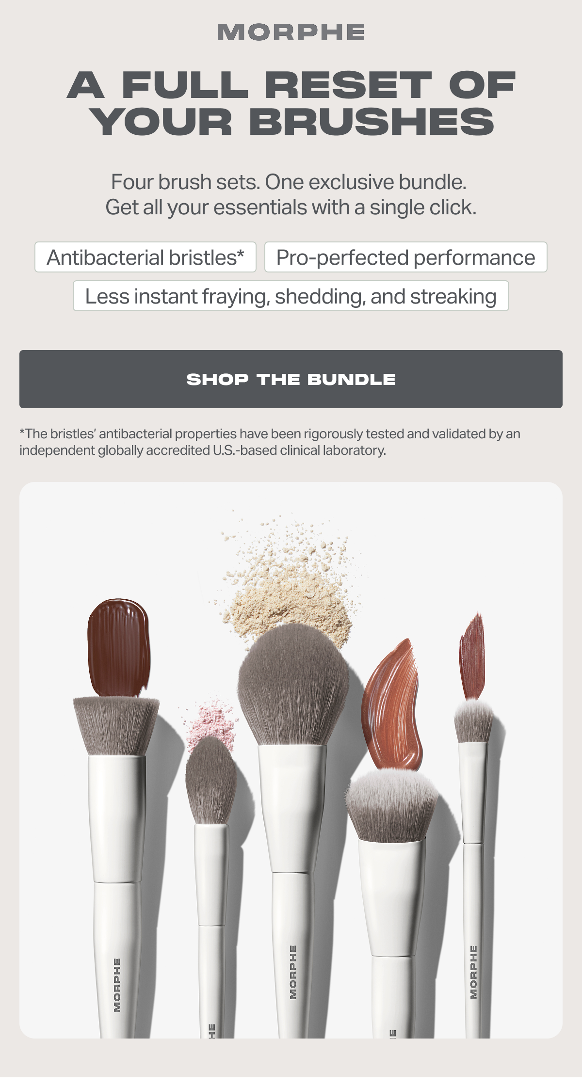 A FULL RESET OF YOUR BRUSHES Four brush sets. One exclusive bundle.  Get all your essentials with a single click.