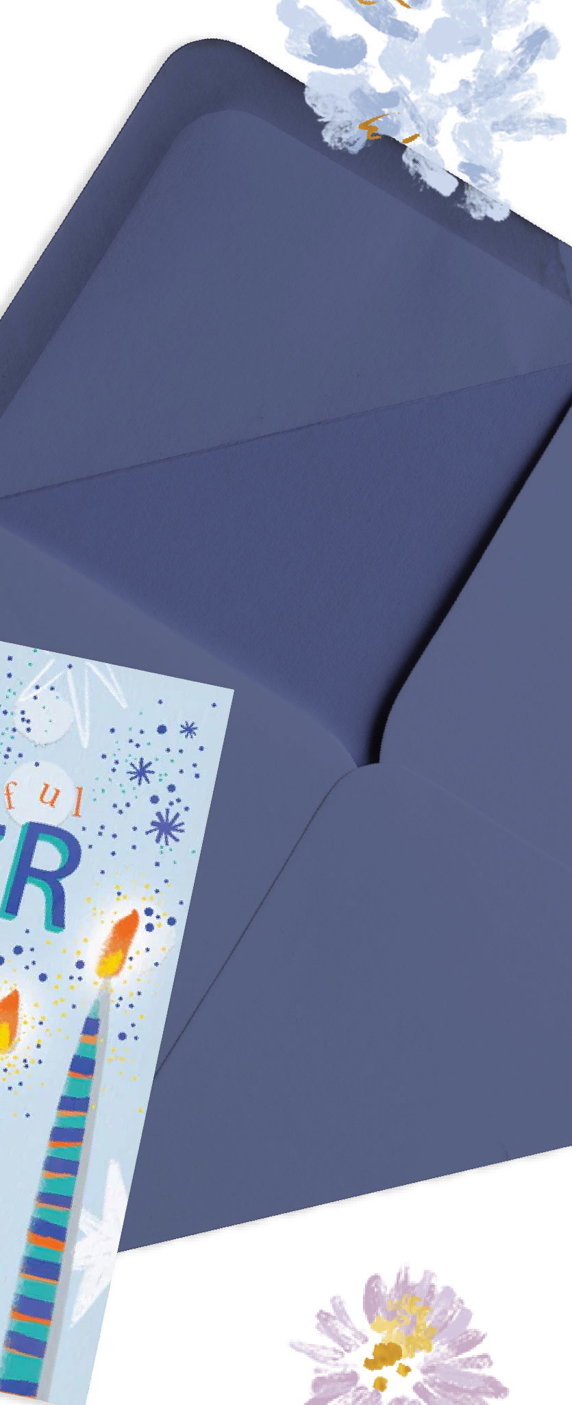 WONDERFUL BROTHER BLUE CANDLES CARD