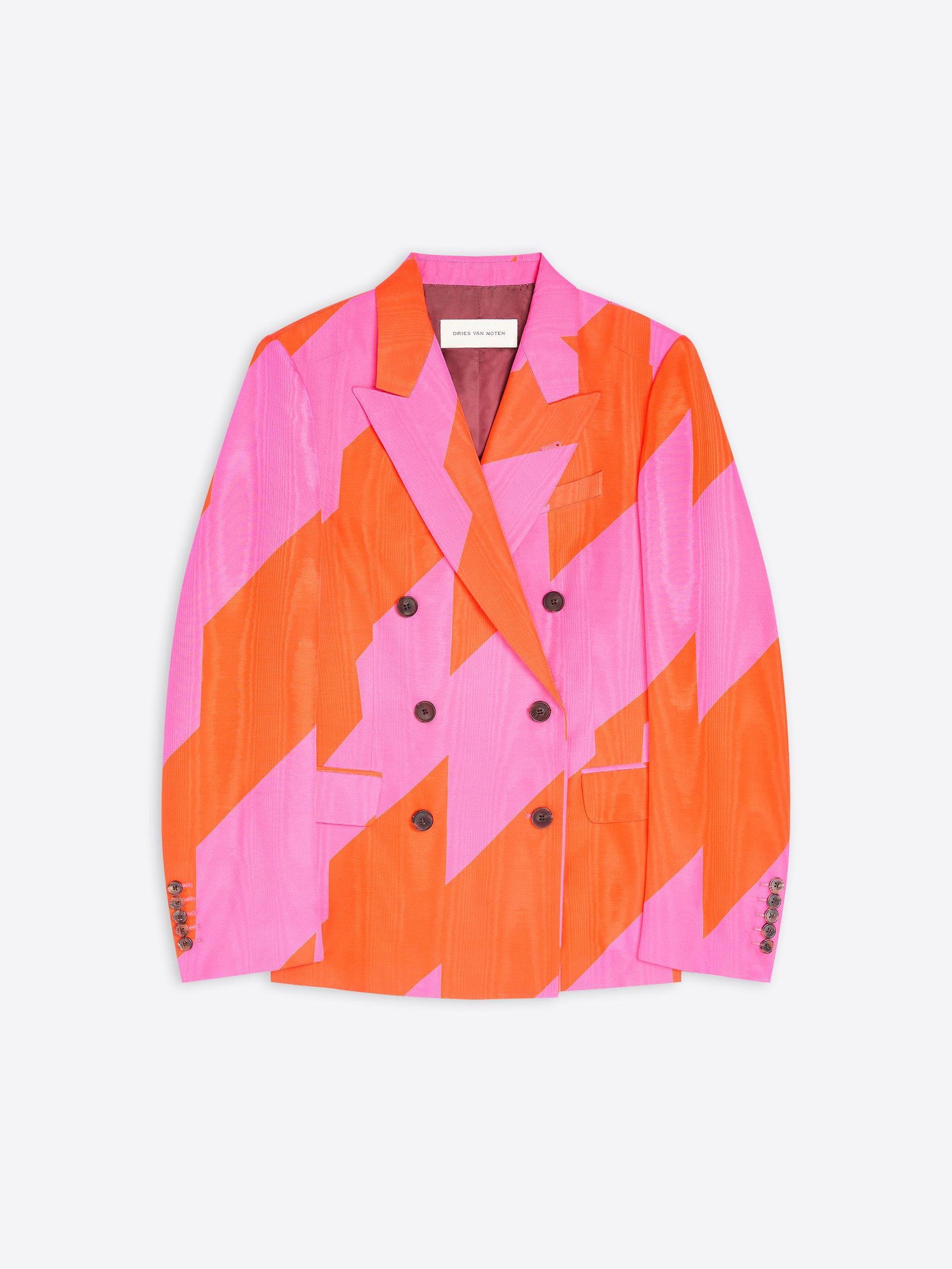 Double breasted moiré blazer - Dries Van Noten
