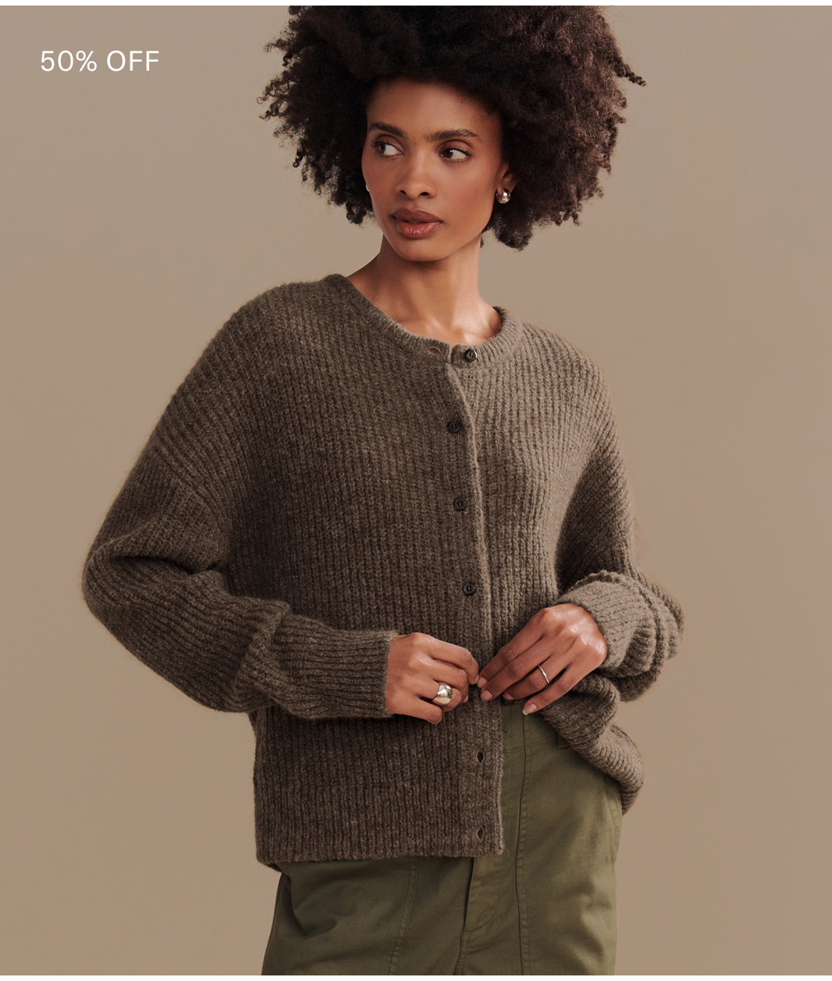 Hayes Crewneck Cardigan