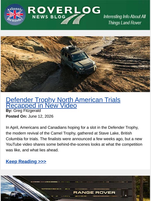 ROVERLOG Issue 349 - The Latest in Land Rover News From Atlantic British Ltd.