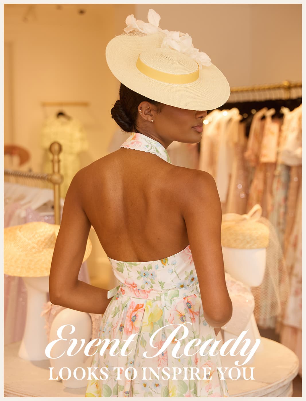 Sienna Rose Cotton Halter Ankle Gown