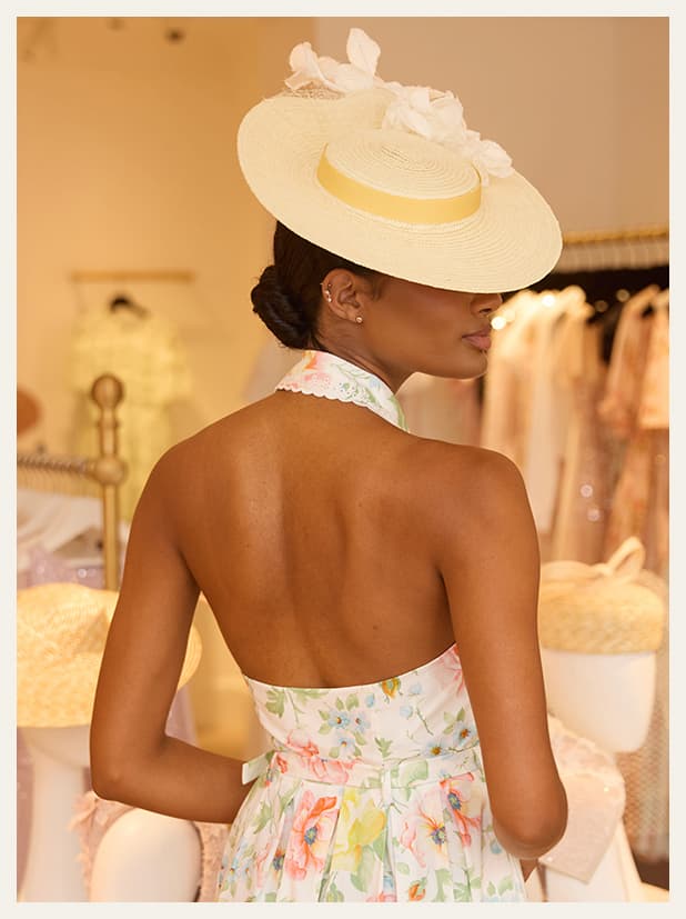 Sienna Rose Cotton Halter Ankle Gown