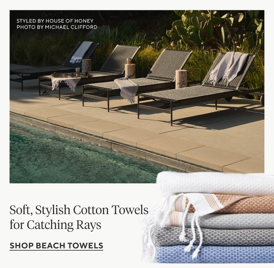 Soft, Stylish Cotton Towels for Catching Rays Shop Beach Towels >