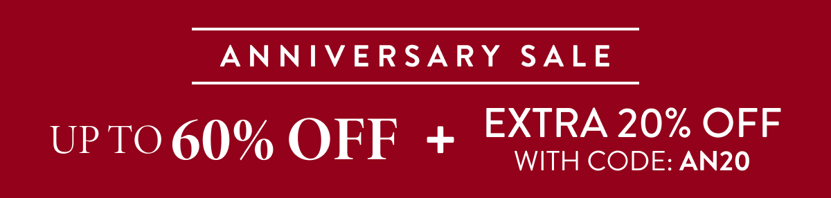 Up To 60% OFF + Extra 20% OFF | With Code: AN20