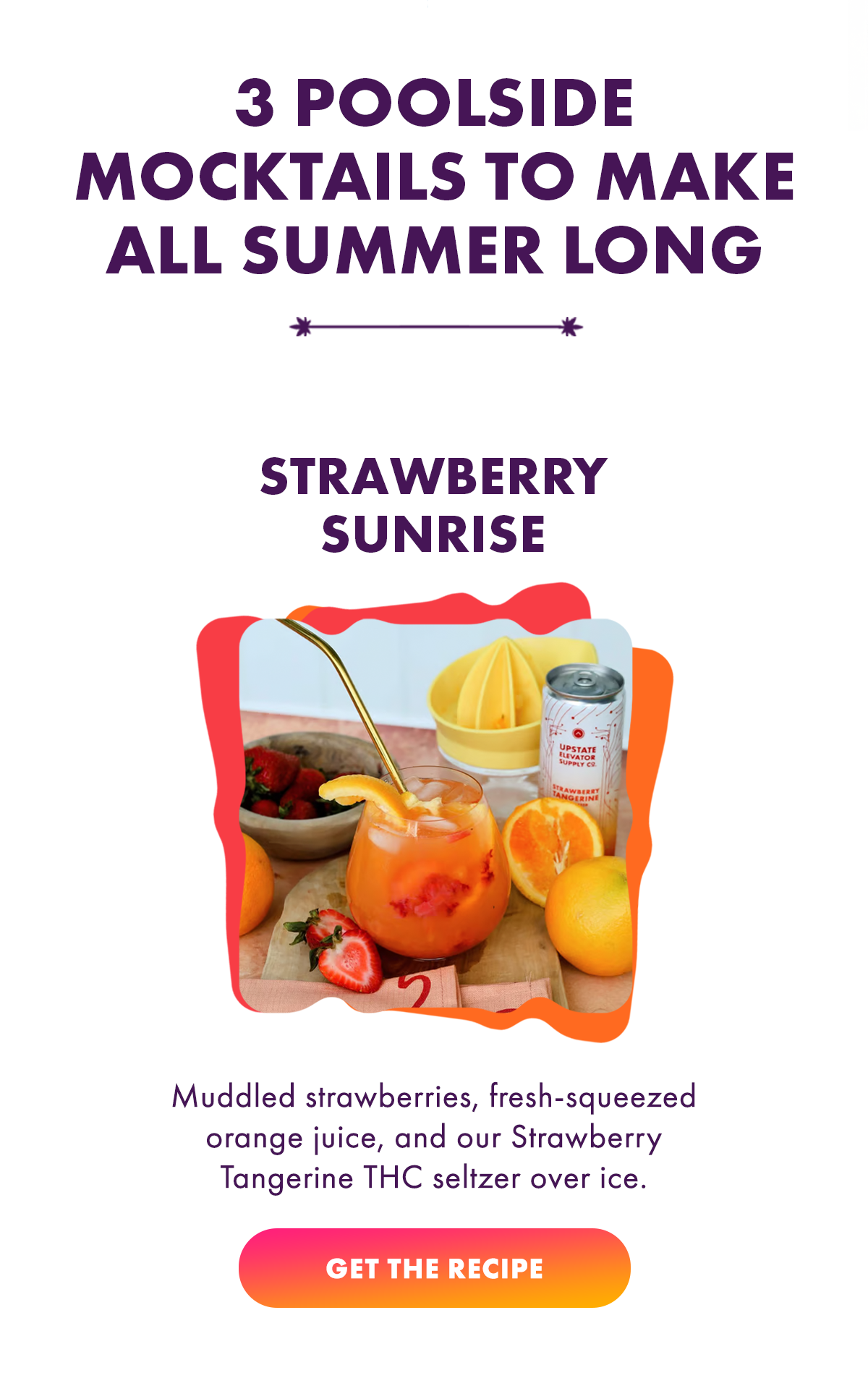 Strawberry Sunrise Mocktail Recipe