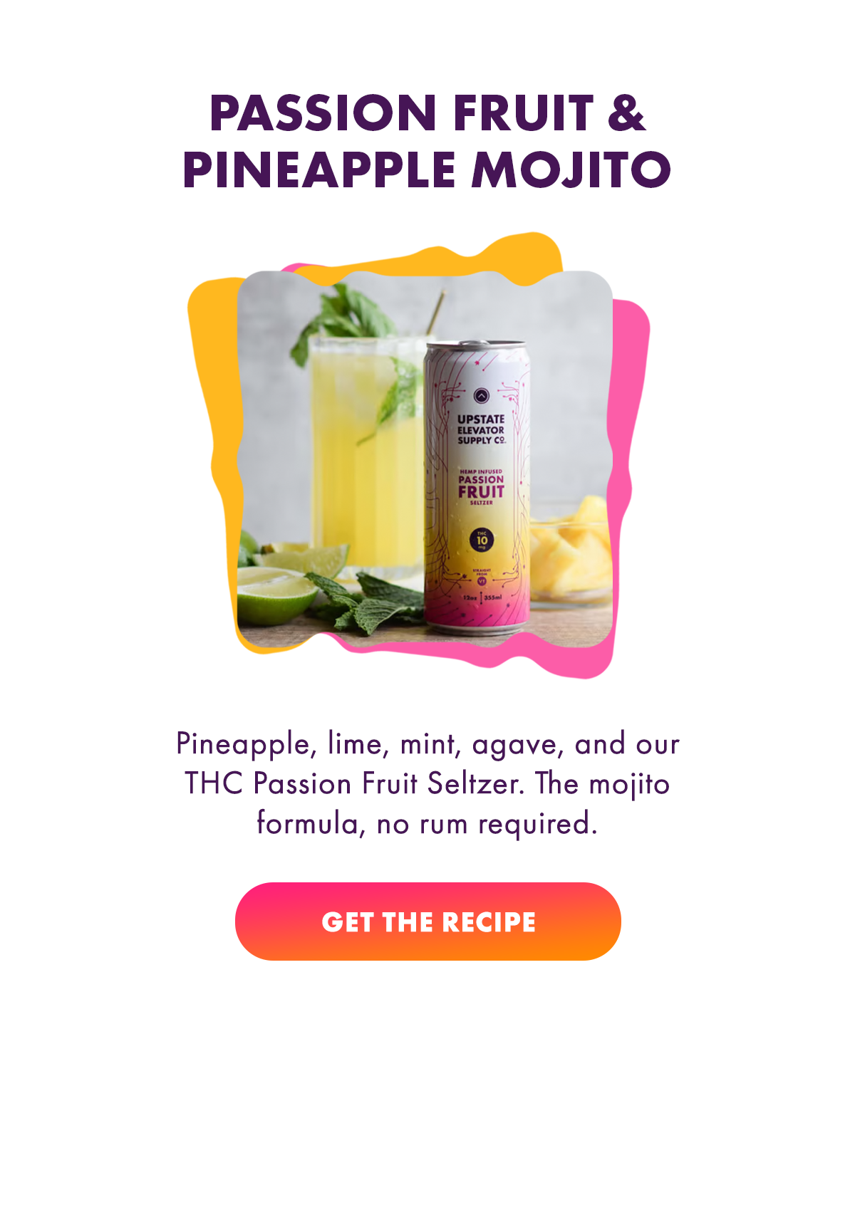 Passion Fruit & Pineapple Mojito Mocktail Recipe