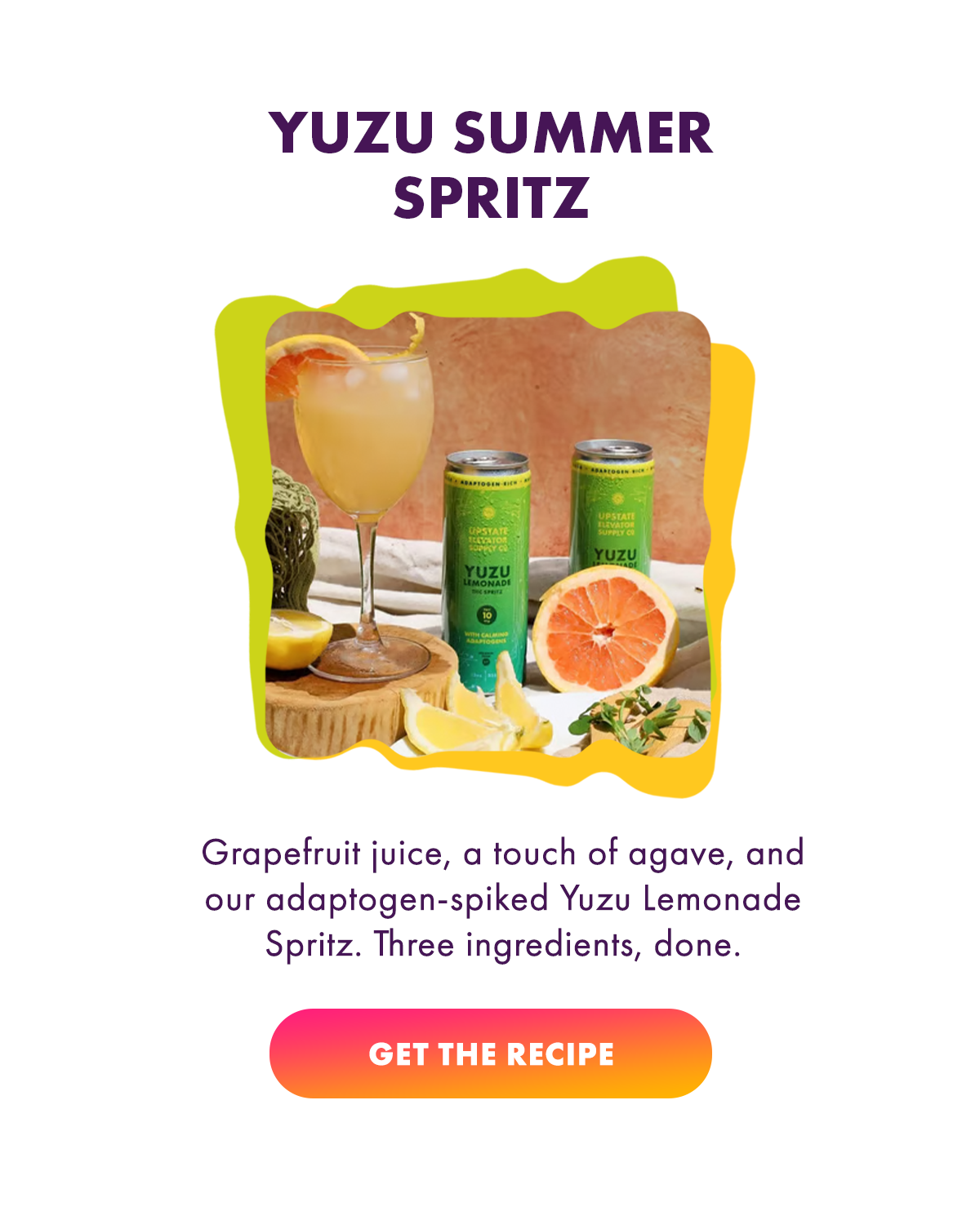 Yuzu Summer Spritz Mocktail Recipe
