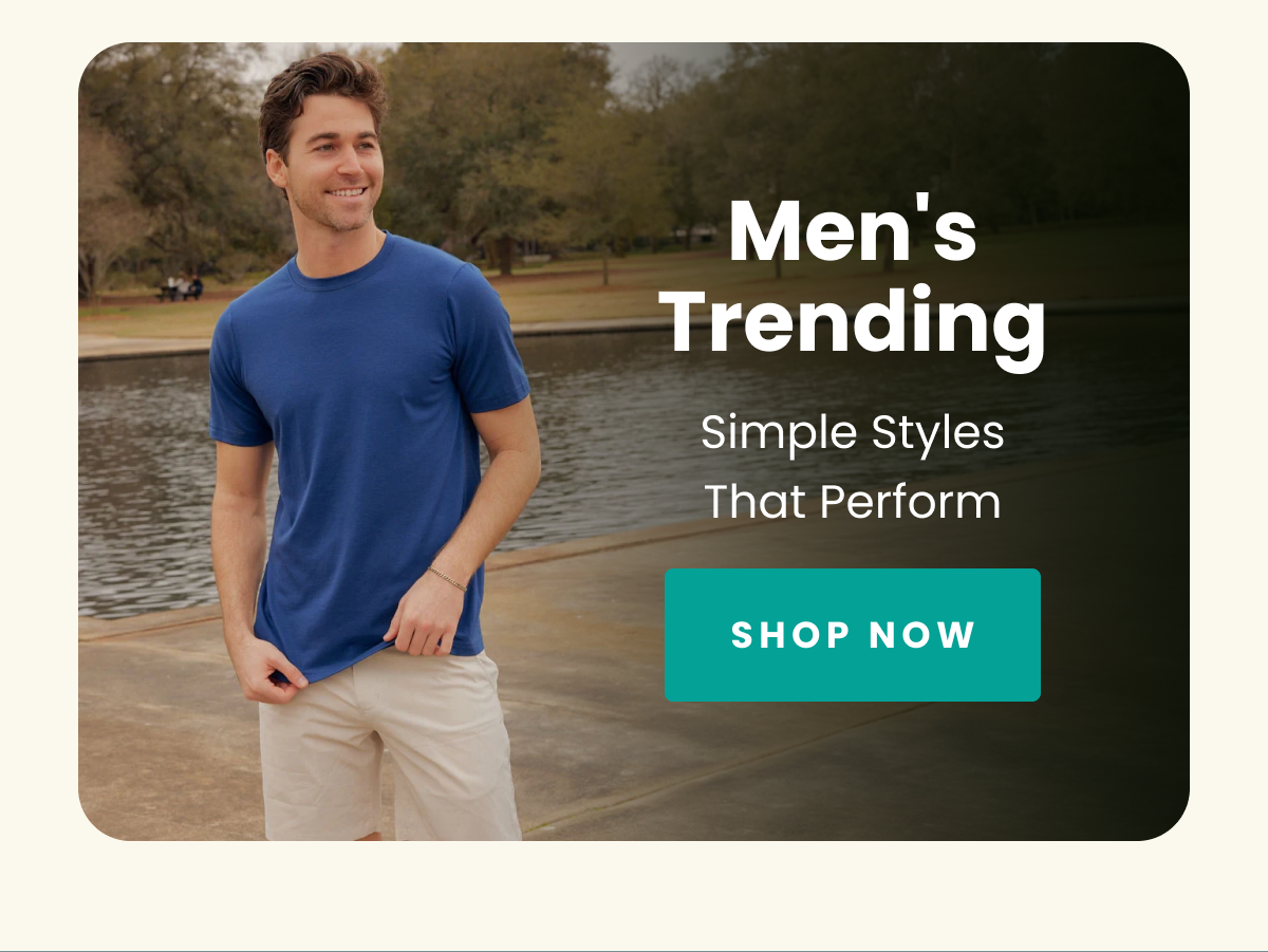 Men's Trending Simple Styles That Perform SHOP NOW