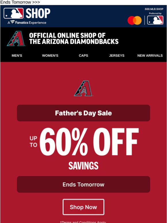 Up To 60% Off During The Diamondbacks Father's Day Sale!