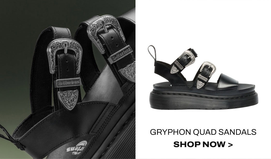 Gryphon Quad Leather Gladiator Platform Sandals