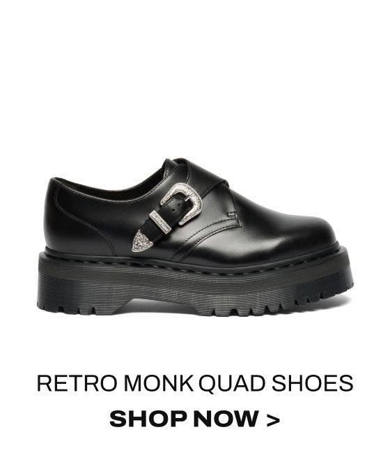 Retro Monk Quad Tumble Leather Strap Shoes