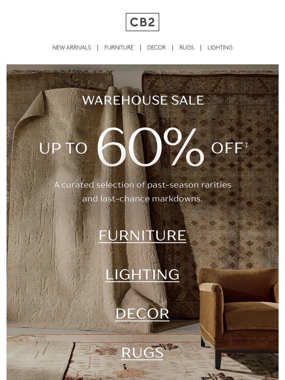 100+ new items added to Warehouse Sale