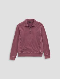 Ethan Zip Sweatshirt in Moonwash Sierra Currant