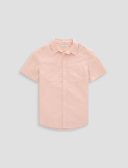 Mason Short Sleeve Work Shirt in Vintage Pink