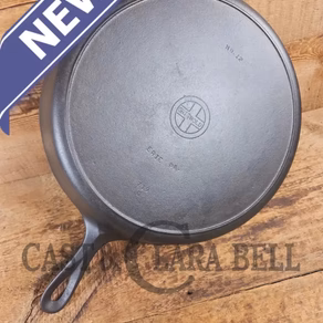 Huge, beautiful 1930's Griswold No. 12 Skillet with Small Block Logo and Heat Ring, 719 D