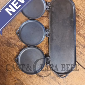 Late 1800's 3-Section Pancake Flop Griddle by Schofield MFG. New York.  Mint condition SC24