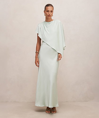 Zinnia Cape Maxi Dress