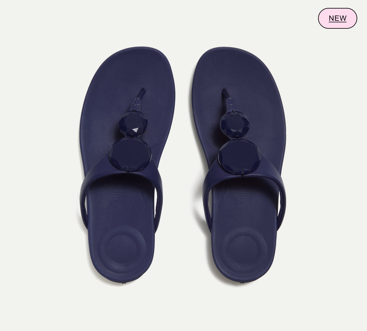 SOLAY Toe-Post Sandals - Deep Blue