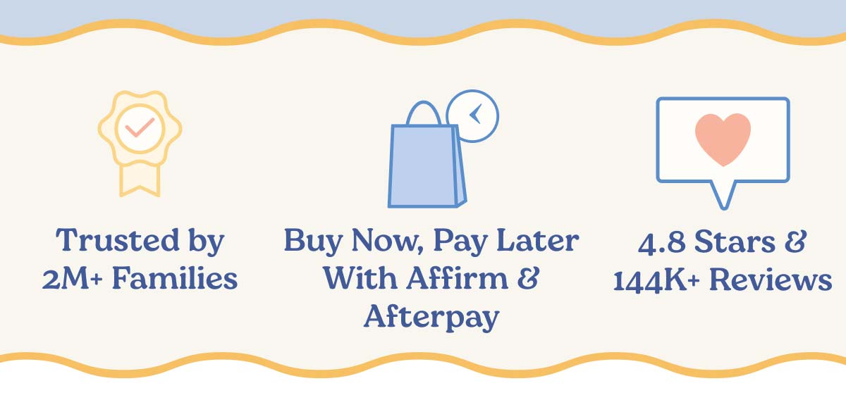 Trusted by 2M+ Families | Buy Now, Pay Later With Affirm & Afterpay | 4.8 Stars & 144k+ Reviews