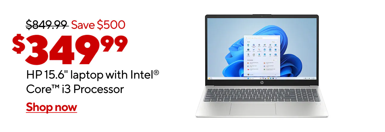 AD: $479.99 HP 15 Intel Core i3 Laptop (Reg: $799.99, Save $320)