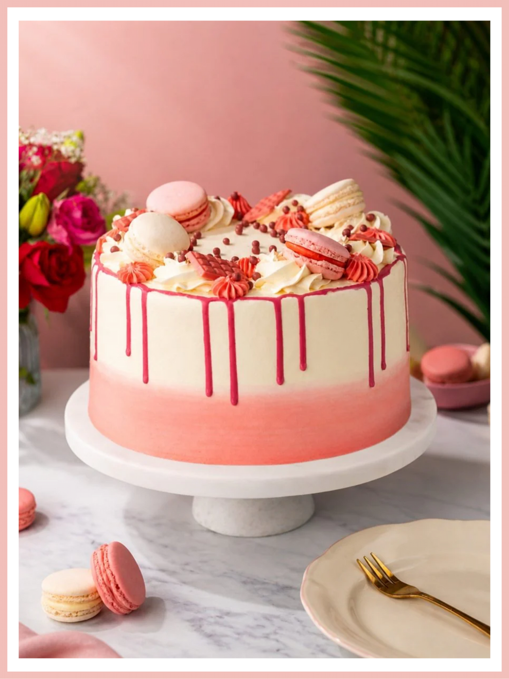 Blush Pink Celebration Drip Cake