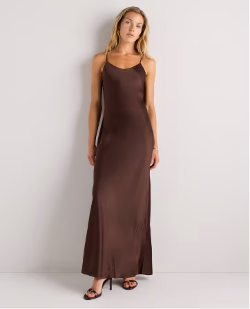100% Washable Silk Maxi Slip Dress