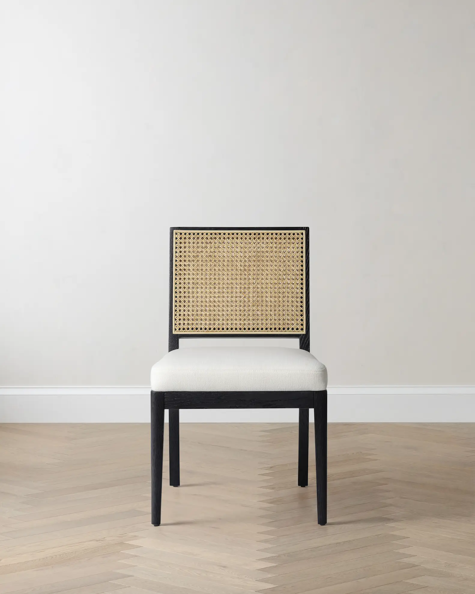 Solid Oak and Cane Dining Chair (Set of 2)