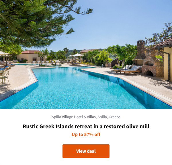 Rustic Greek Islands retreat in a restored olive mill
