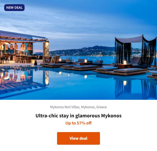 Ultra-chic stay in glamorous Mykonos