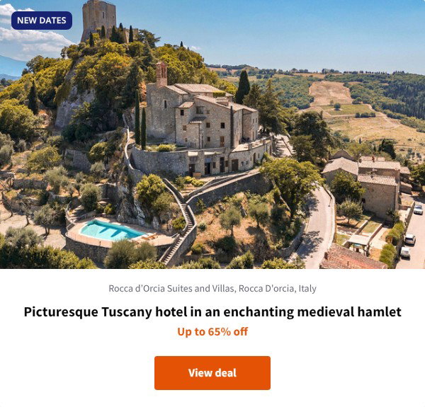 Picturesque Tuscany hotel in an enchanting medieval hamlet